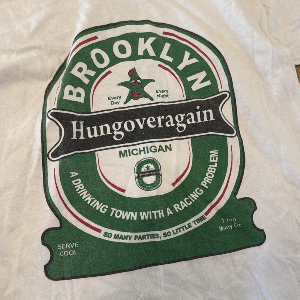 Brooklyn Hungoveragain Graphic T-Shirt Medium - Picture 2 of 5